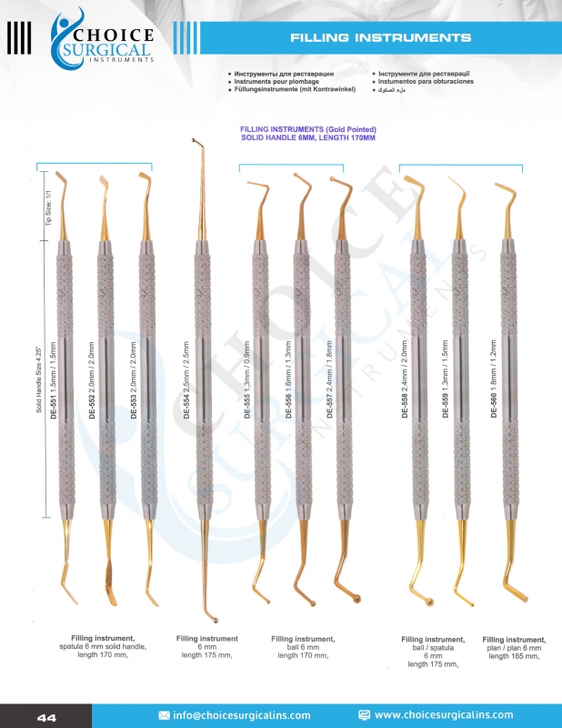 Filling Instruments